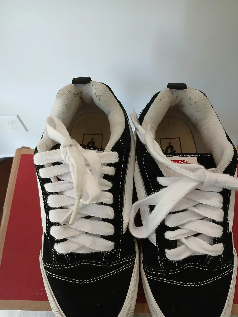 Vans Black and White Low Top Sneakers
